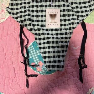 Savage X Fenty Checkered Lingerie with Black Straps